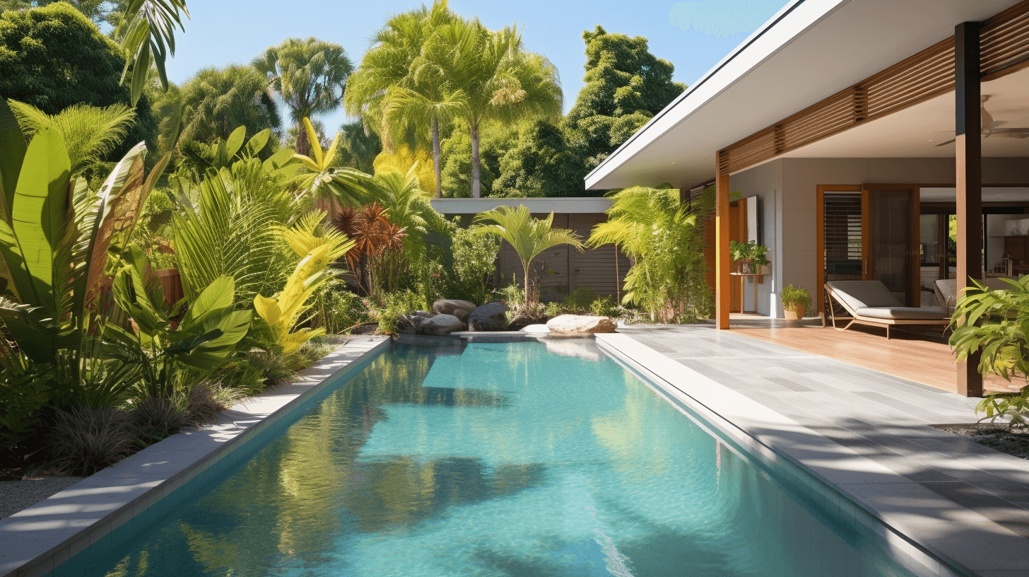 Adella Pools Bayside Brisbane 18 - Landscaped pool surrounds